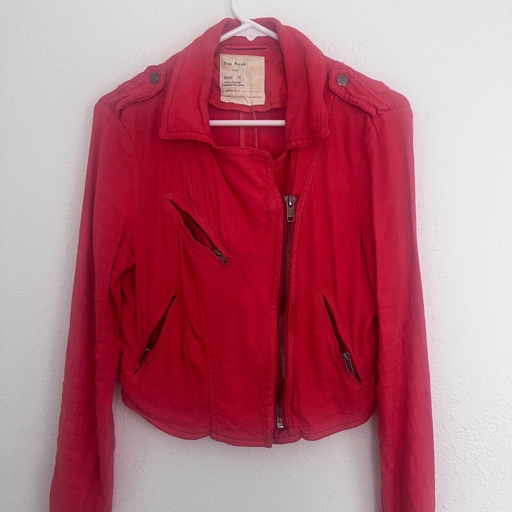 Red Free People Jacket